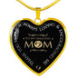 To My Amazing Mom Thank You for Loving Me Necklace - PEAK Family Gifts