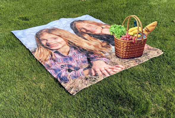Custom Blanket Personalized With A Photo, Logo Or Design. - PEAK Family Gifts