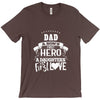 Dad A Son's First Hero - A Daughter's First Love Unisex Tshirt - PEAK Family Gifts