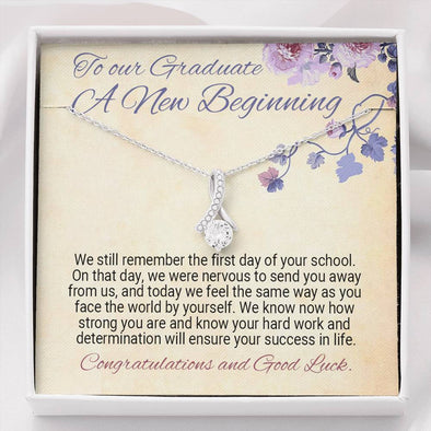 Graduation Necklace for a Daughter With A New Beginning Message Card. Class of 2021 Gift for Her. Ships FREE Alluring Beauty - PEAK Family Gifts