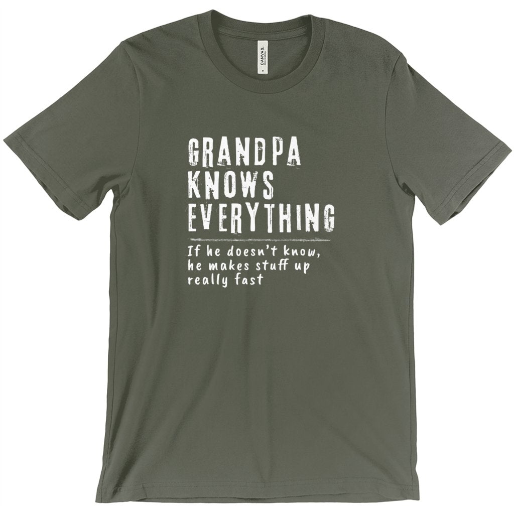 Grandpa Knows Everything Unisex Tshirt – PEAK Family Gifts