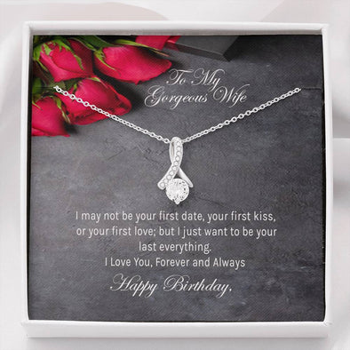 Wife Birthday Necklace To My Wife Birthday Message Card. Birthday Gift for her. Sentimental Gift for Wife. Ships FREE. Alluring Beauty 022 - PEAK Family Gifts